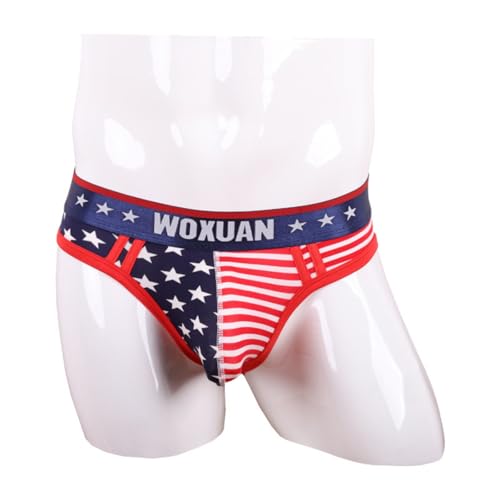 Mens Independence Day Underwear USA Flag Print G-String T-Back Thong Sexy Cut Out Gay Briefs Sissy Underpants4