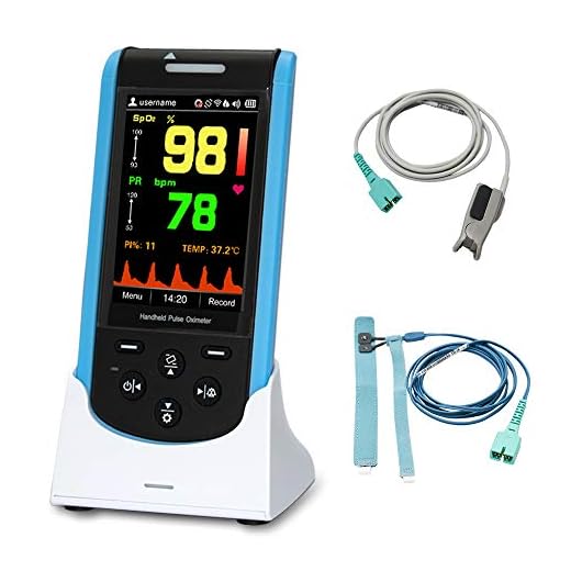Viatom Handheld Pulse Oximeter for Adults, Up to 580 Hours of Storage Data Accurate SpO2 & Pulse Rate