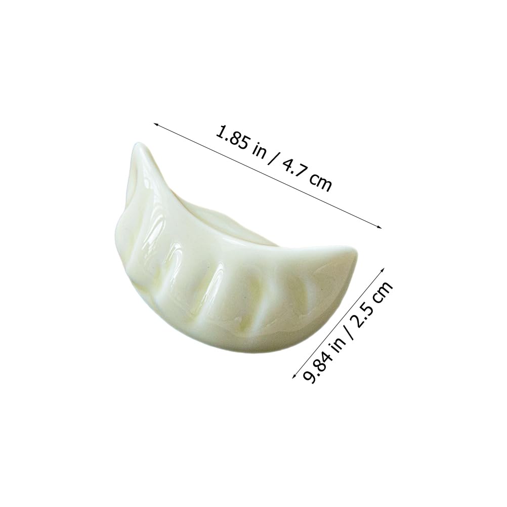 Ceramic Chopstick Holder Rest 12Pcs Ceramic Dumplings Chopsticks Rest Holders, Chopstick Rest Spoon Fork Stand Holder (Dumpling appearance) Porcelain Chopsticks Rest