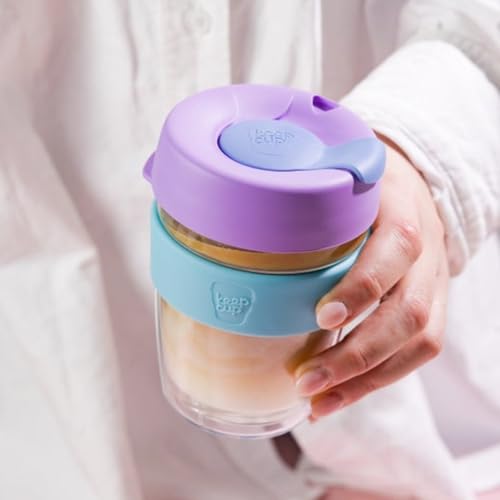 KeepCup vaso reutilizable de vidrio con tapa antivuelco 340 ml miniatura 5