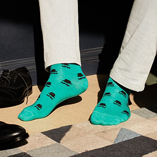 Image of Mint & Oak Long Socks For Men, Soft Cotton Calf Length Socks, Colorful Sock Gift For Men, Full Length & Odour Free, Funky Socks - Gift Box of 3