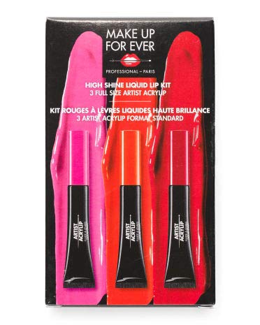 MAKEUP FOREVER Lip Fever Kit 3 Full SIze Artist's Acrylip Liquid Stain