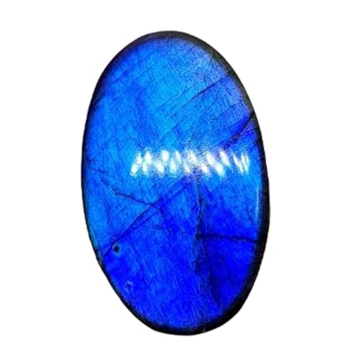 Labradorite naturelle ovale 43mm cabochon dos plat idéal pour réussir vos sertissages de bijoux
