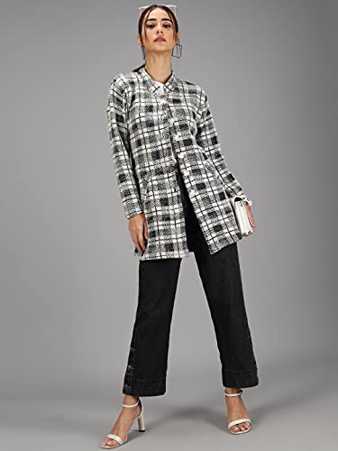 Image of eWools Women's Wool Blend Banded Collar Cardigan Sweaters