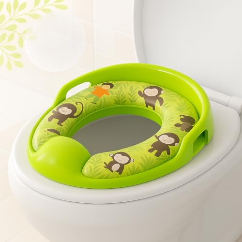 Image of Nabhya Soft Cushion Baby Western Potty Seat Toilet Trainer with Handle and Back Support (Random Colour)