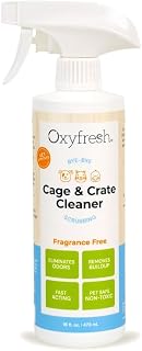 Oxyfresh Crate & Cage Cleaner: Non-Toxic Odor Eliminator for Dog Crates, Bird & Small Animal Cages – Spray, Wipe, Bleach-Free