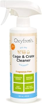 Oxyfresh Premium Crate & Cage Cleaner Professional Dog Crate & Small Animal & Bird Cage Odor Eliminator Quickly Cleans, Removes Poop & Deodorizes Pet Odors Safe & Bleach Free