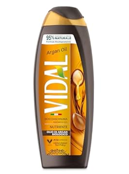 Vidal - Docciaschiuma Argan Oil, Formula Nutriente, con Olio di Argan, Dermatologicamente Testato, 250ml