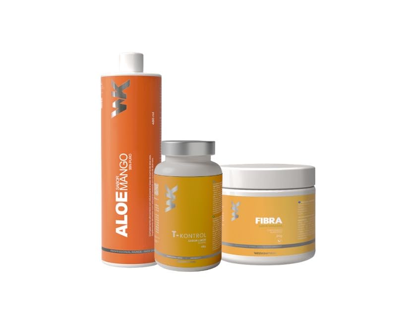 Weekontrol Pack TAF Detox Quemagrasas Aloe Vera Puro para Beber 99% + Té Termogénico Potente + Fibra Saciante. Digestión y Control de Peso (1200Gr, Aloe Mango-Té Limón-Fibra Manzana)