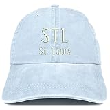Trendy Apparel Shop STL St. Louis Embroidered Pigment Dyed Washed Baseball Cap - Light Blue