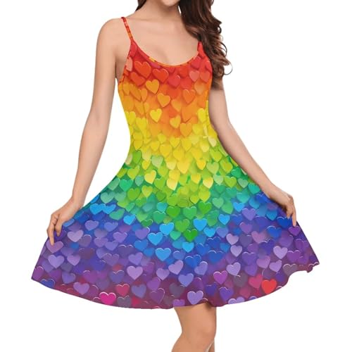 Image of Biyejit Women Casual Loose Dress Strap Long Summer Beach Swing Dress