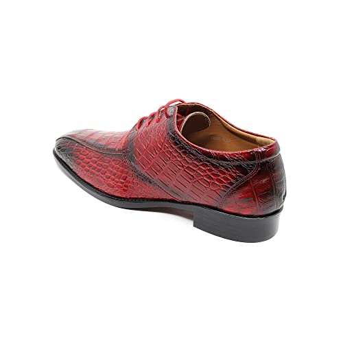 Men's Alligator Crocodile Print Oxford Fashion Lace Up Dress Shoe croco-033