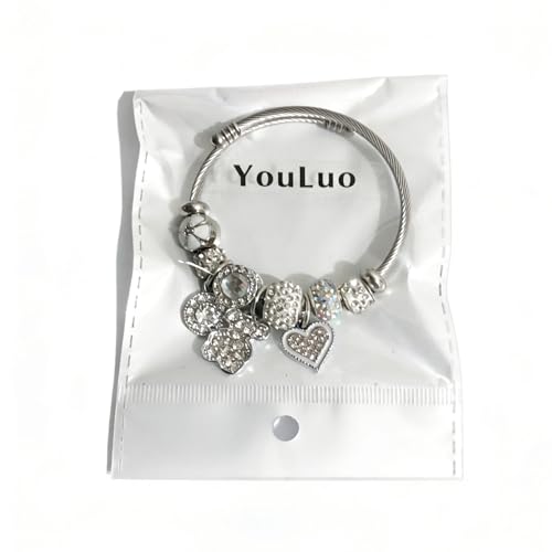 Image of YouLuo Cute Necklace Charm Bracelet Set,Personalized Jewelry Gift for Women | Cute Charm Bracelet, Adjustable Stainless Steel Bracelet, Anime Cartoon Accessories Bracelets for Women Gift and Friendship