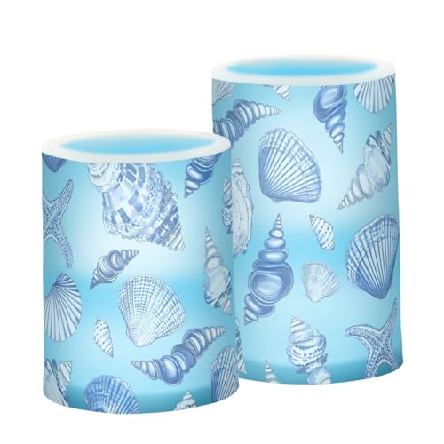Velas sin llama Seashell ALAZA juego de 2 velas LED el regalo perfecto para inauguracion de casa