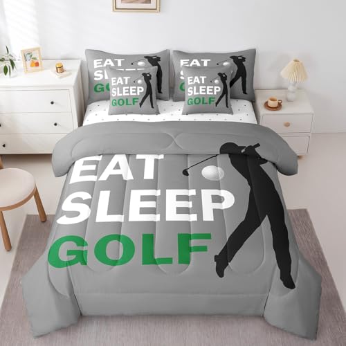 Image of Feelyou Golf Bedding Set Twin Size 7 Piece for Kids Women Men