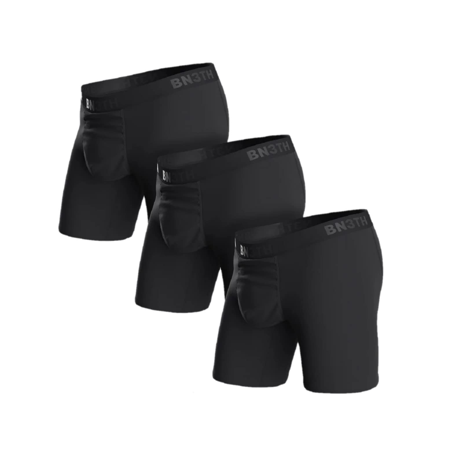 BN3TH Mens Boxer Briefs 3pk - Breathable Slim Fit with Ball Pouch Support
