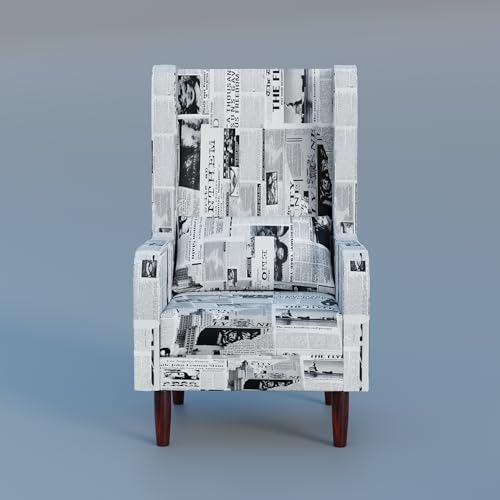 Image of WELL KNOWN Wooden Wing ARM Chair | Wingback Chair for Living Room One Seater Sofa | Luxury Rest Chairr - 1 Seater High Density Foam, Seating and Home Decor Furniture with Ottoman News