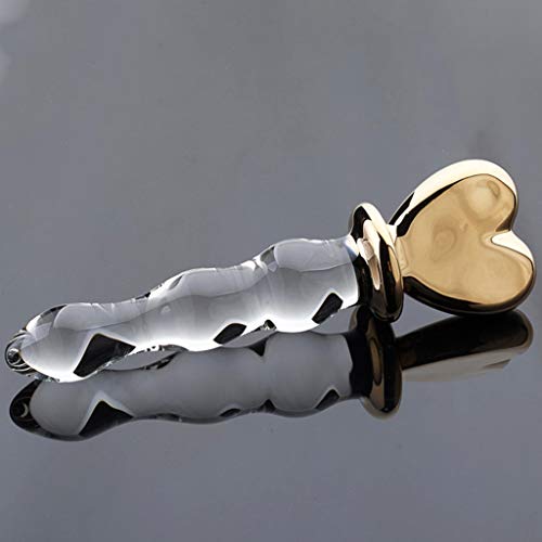 ZHLhen Peach Heart Shape Crystal Glass Pèňìš Anal Plug Women MāSturbãtìon Device Sexy Adult Šè-X Toys Glass Dì-ldö T-Shirt Sunglasses