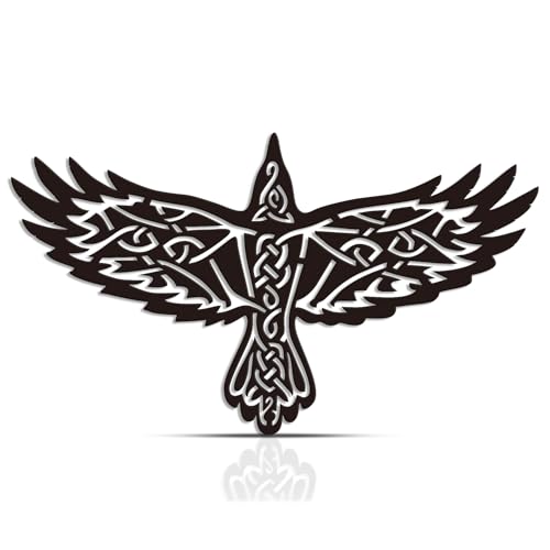 Rajukit Metal Nordic Crow Wall Art Decor for Home