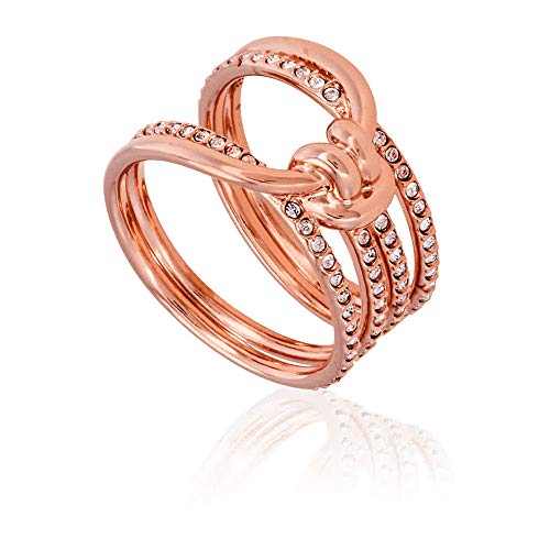 SWAROVSKI Lifelong Rose Gold-Plated Ring- Size 52