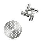 Ncheli Juego Cuchilla y Disco Picadora Carne 54 mm, Acero Inoxidable 420