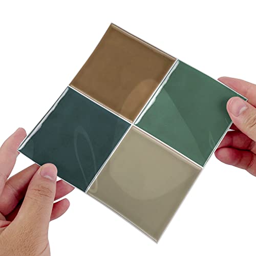 Alwayspon 25PcsX15cm/6inch Mosaic Effect Thick Tile Sticker, Vinyl Peel and Stick Self-Adhesive Splashback Waterproof Stick on Tile Transfer Sticker for Kitchen Bathroom Wall - Image 3