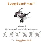 Lascal BuggyBoard Maxi, Kinderbuggy Trittbrett mit großer Stehfläche, Kinderwagen Zubehör für Kinder von 2-6 Jahren (22 kg), kompatibel mit fast jedem Buggy und Kinderwagen, schwarz