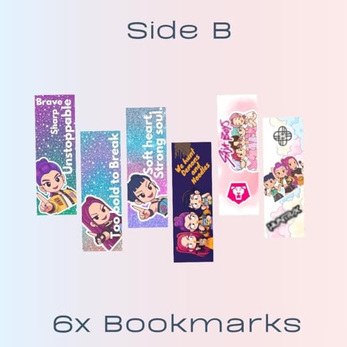Image of Dia & Tia Magnetic Bookmarks Set, Kpop - Demon Hunter, Long | Elegant & Durable, Themed - Fantasy, Inspirational Quotes, Best Gift for Book Lovers, Students, Return gifts
