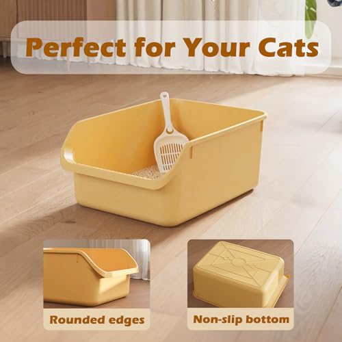 Arenero grande para gatos con lados altos y fácil acceso miniatura 2
