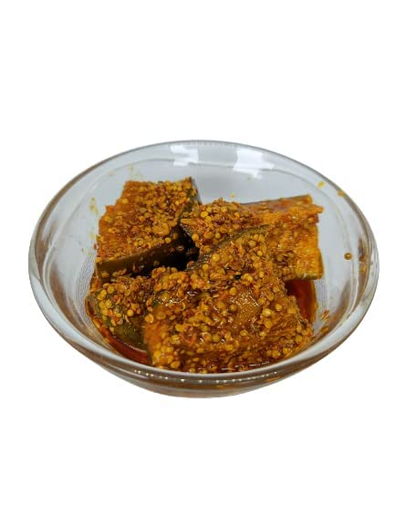 Image of Organic Anand Smoked Homemade Mango Pickle 500gram | Khatta Aam ka Achar | Preservatives Free with Ayodhya Ram Keri | Low Salt