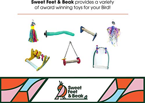 Sweet Feet And Beak Comfort Grip Safety Perch For Bird Cages - Patented Pumice Perch For Birds To Keep Nails And Beaks In Top Condition - Safe Easy To Install Bird Cage Accessories - Xl 13.5" #TOP6