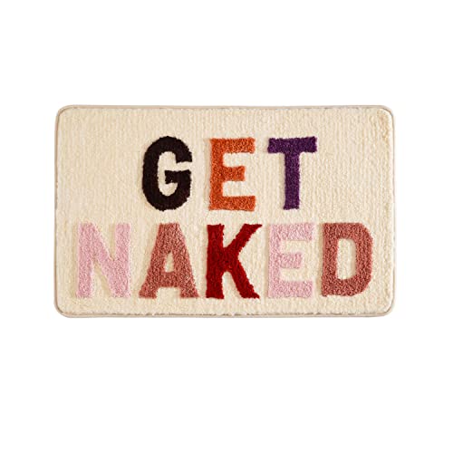Get Naked Bath Mat Cute Bathroom Rugs Funny Non Slip Bathtub Decor Mats Super Absorbent Floor Carpet Machine Washable Bahtmat For Tub, Shower, Bedroom 20"X32" #TOP1