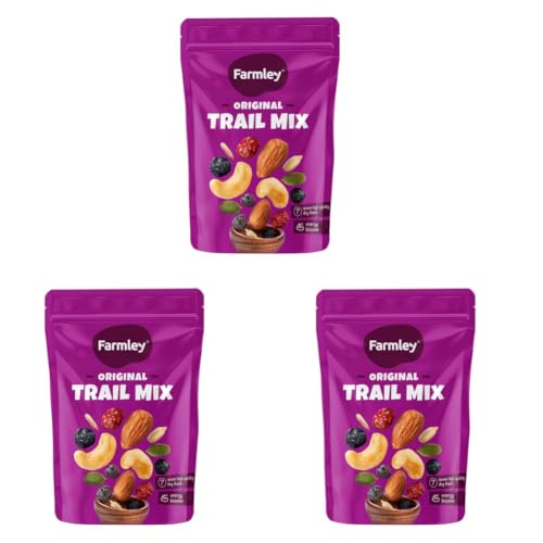Image of Farmley Trail Mix,160g | 7 Superfood in 1 Mixes | Dry Fruits Contains Almonds, Cashews, Blueberries, Blackcurrant, Pumpkin & Sunflower Seeds (Pack of 3)