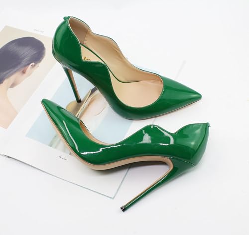 Image of Women's Pointed Toe Shallow Stiletto Heels 4.7 Inch Pumps Wedding Party Banquet Shoes