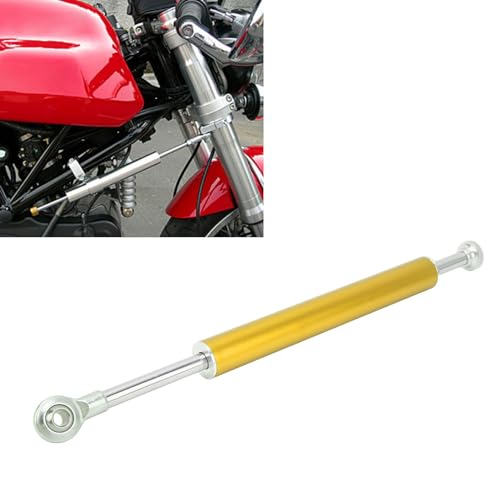 Amortisseur de direction moto réglable haute précision en aluminium or - 5