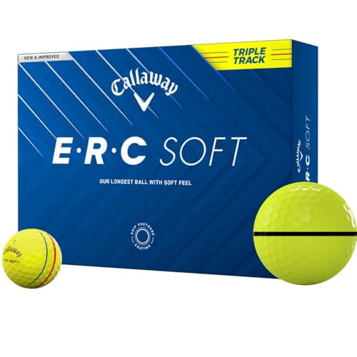 Callaway Golf ERC Soft Yellow Triple Track AlignXL Golf Balls - 2025 Model