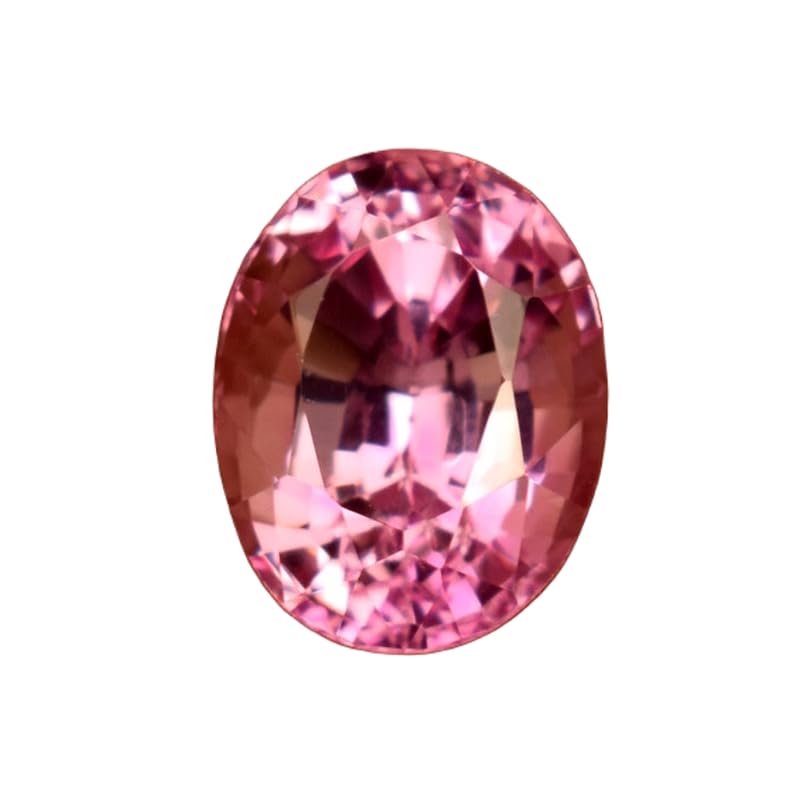 Saphir Padparadscha naturel de forme ovale pierre précieuse taillée vrac