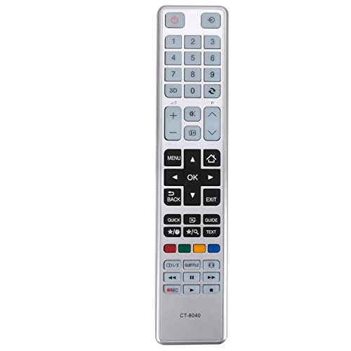 VINABTY CT-8040 Replacement Remote Control Compatible with Toshiba LED Plasma TVs 32W3663DG 39L3663DG 43L3663DG 55L3663DG 32W1665DG 40T5435DG 40L5445DG 40L5441DG 40L5443DG 48L5435DG 55L5445DG