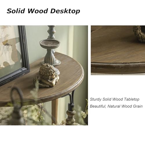 Elegante decoración para el hogar con consola de madera de 78cm 5