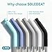 Soledea 30 oz Straight Metal Straws with Silicone Tip for 30 oz Tumbler, 6 Pcs Stainless Steel Reusable Drinking Metal Straw for YETI, STANLEY, US Acrylio, BJPKPK, Simple Modern and so on