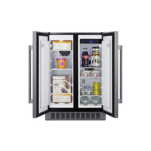 Summit Appliance FFRF24SSCSS 24" Wide Built-In Refrigerator-Freezer, 3.78 cu.ft. Capacity, Open Door Alarm, Hight Temperature Alarm, Stainless Steel Exterior, Digital Thermostat, Frost-free Operation on Fridge.com