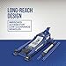 Strongway Long-Reach, Low-Profile Professional Service Floor Jack — 3-Ton Capacity