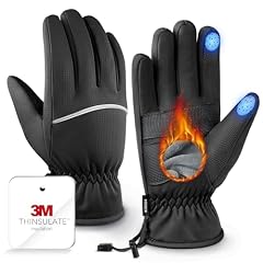 Winter Gloves Men Women Made with 3M Insulation Plush Lining -15 F Windproof Water-Resistant Snow Gloves for Cold