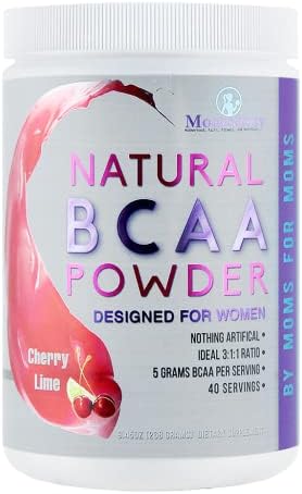 BCAA Powder Preworkout for Women - BCAA Amino Sweetened Naturally with Stevia, Erythritol, & Monk Fruit - 40 Servings + Free Delicious Recipe Guide PDF (Cherry Lime)