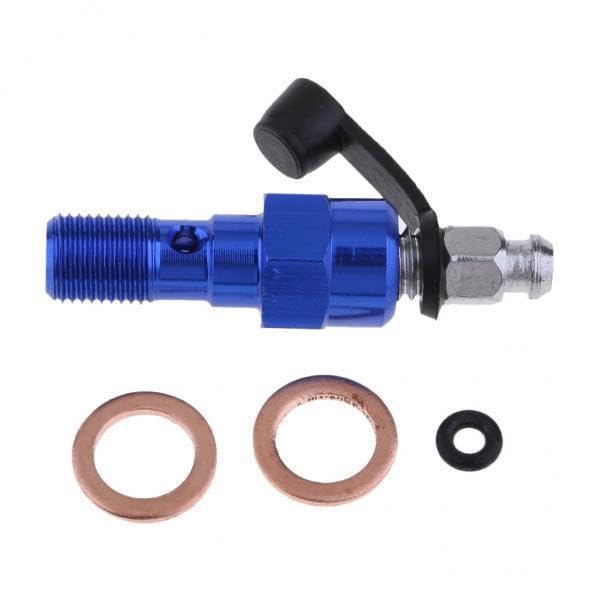 Club Bollywood® 2xUniversal M10 Single Banjo Bolt Thread Bleeder Nipple Washers 1.0mm Blue-image-45