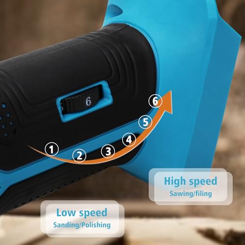 Akku Multifunktionswerkzeug für Makita 18V Akku, Multitool, Oszillierwerkzeug mit 22 Zubehör, 6-Stufige, 5° Oszillationswinkel, Multitool Bürstenlos zum Schaben Schneiden Schleifen (ohne Akku) – Bild 7