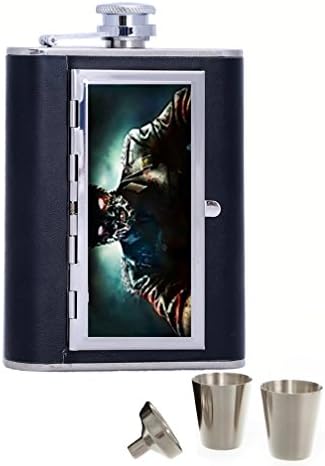Call of Duty Black Ops 2 Zombies Custom Personalized Engraved 6oz Matte Black Stainless Steel Hip Flask Gift Box