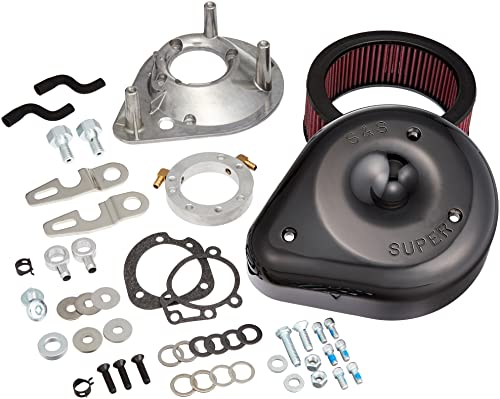 S&S ティアドロップエアクリーナーキット 艶有りブラック ハーレーダビッドソン スポーツスター 91-16 170-0182A