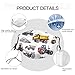 Yaxongx Cartoon Tool Car Pattern Face Mask Washable Reusable Adult Cloth Dust Mask 5-Layer Protection Activated Carbon Filter Adjustable Anti Dust Face Masks with 2 Filter for Women Men, 1 Pcs