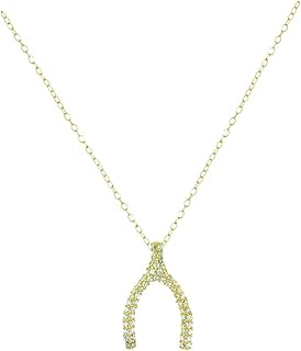 Tisoro Sterling Silver  Gold or Rose~Gold Horseshoe Pendant Cubic Zirconia Neckl - Compare price